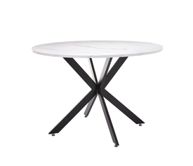 STOCKHOLM ΤΡΑΠΕΖΙ ΡΟΤΟΝΤΑ ΛΕΥΚΟ ΜΕ ΟΨΗ ΜΑΡΜΑΡΟΥ 110x110x75