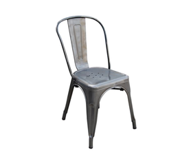 RELIX Καρέκλα-Pro, Στοιβαζόμενη, Μέταλλο Βαφή Metal με Διακοσμητική Σκουριά