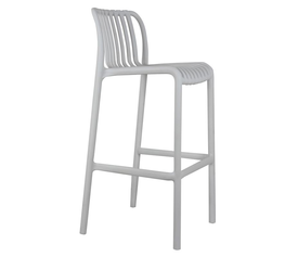 MODA Σκαμπό Bar-Pro Στοιβαζόμενο, PP-UV Protection Απόχρωση Άσπρο