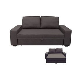 ALISON Καναπές - Κρεβάτι Σαλονιού - Καθιστικού, Pu-Nabuk Σκούρο Καφέ