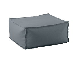 DEPO Πουφ Σκαμπό, 100% Αδιάβροχο, Ύφασμα Γκρι, Αποσπώμενο Κάλυμμα