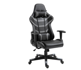 BF9050 Gaming Πολυθρόνα Γραφείου, Ανάκλιση Πλάτης έως 90°, Pu Μαύρο - Γκρι