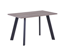 BAXTER Τραπέζι Κουζίνας Τραπεζαρίας, Μέταλλο Βαφή Μαύρο, Sonoma Oak