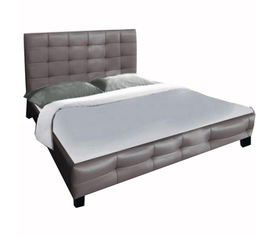 FIDEL Κρεβάτι Διπλό για Στρώμα 160x200cm, PU Απόχρωση Cappuccino