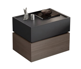 VANITY Κομοδίνο, Αποχρώσεων Sonoma Oak & Grey, με Αποσπώμενα χρωματικά Μέρη