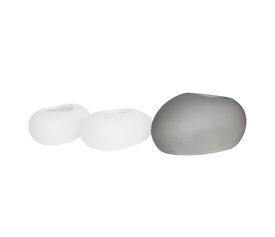 FLOWER POT-ROCK 56x43x29cm, Cement Απόχρωση White