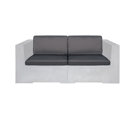 CONCRETE Set Μαξιλάρια Καναπέ Γκρι Ύφασμα Water Repellent 4 Tεμάχια