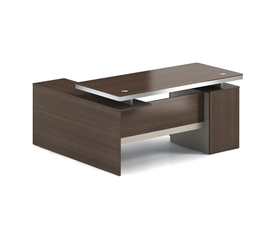 CONCEPT Γραφείο Αναστρέψιμη Γωνία, Απόχρωση Καρυδί - Μπεζ