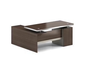 CONCEPT Γραφείο Αναστρέψιμη Γωνία, Απόχρωση Καρυδί - Μπεζ