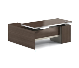 CONCEPT Γραφείο Αναστρέψιμη Γωνία, Απόχρωση Καρυδί - Μπεζ