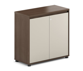 CONCEPT Ντουλάπι Γραφείου Χαμηλό Δίφυλλο, Απόχρωση Καρυδί - Μπεζ