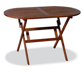 Ξύλινο Οβάλ Πτυσσόμενο Τραπέζι Acacia 120 x 70 x 72cm