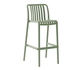 MODA Σκαμπό Bar Στοιβαζόμενο PP - UV Protection, Απόχρωση Πράσινο