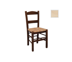 ΣΥΡΟΣ Καρέκλα Άβαφη Οξιά με Ψάθα Αβίδωτη