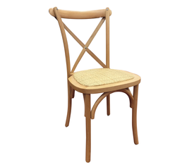 DESTINY Καρέκλα Τραπεζαρίας Οξιά Φυσικό, Κάθισμα Ψάθα, Στοιβαζόμενη