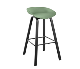 PENT Σκαμπό Bar, Μέταλλο Βαφή Μαύρο, PP Πράσινο