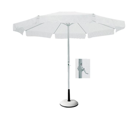 ΟΜΠΡΕΛΑ Αλουμινίου Σκελετός Άσπρο, Ύφασμα Άσπρο