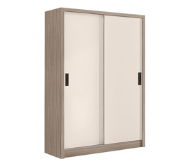 VANITY Ντουλάπα Δίφυλλη - Συρόμενη, Αποχρώσεων Sonoma Oak & Cream