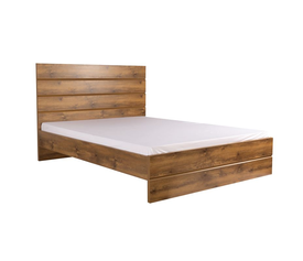 BORNEO Κρεβάτι Διπλό, για Στρώμα 150x200cm, Απόχρωση Καρυδί