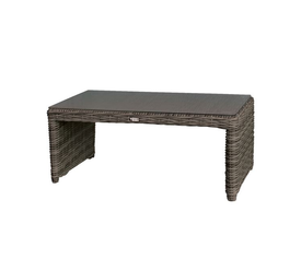 MONTANA Τραπεζάκι Σαλονιού Κήπου-Βεράντας ALU, Φ5mm Round Wicker Grey Brown