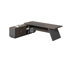 MASTER Γραφείο Αριστερή Γωνία, Απόχρωση Grey Walnut