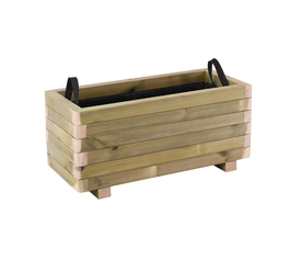 FLOWER POT WOOD Ζαρντινιέρα, Εμποτισμού Pine, Απόχρωση Φυσικό, 70x30x32cm