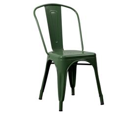 RELIX Καρέκλα Στοιβαζόμενη, Μέταλλο Βαφή Πράσινο