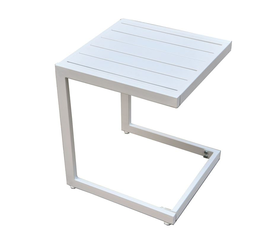 CORTE Βοηθητικό Τραπεζάκι, Μέταλλο Βαφή Άσπρο