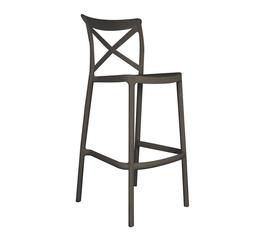 DESTINY Σκαμπό BAR με Πλάτη, PP Mocha