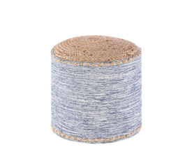 KNIT ΠΟΥΦ ΜΠΛΕ ΑΝΟΙΧΤΟ ΦΥΣΙΚΟ 40x40x40