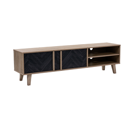 ALBERO TV STAND SONOMA DECAPE ΜΑΥΡΟ ΜΕ PATTERN 160x35xH45cm