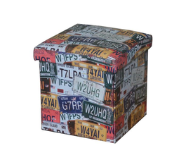 ORION Σκαμπό Αποθηκευτικό - Βοηθητικό, PU Deco Label