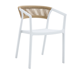 CONCORD ΚΑΡΕΚΛΑ ΛΕΥΚΟ LATTE 55.5x53.5x76