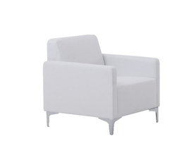 STYLE Πολυθρόνα Σαλονιού Καθιστικού, Pu Άσπρο