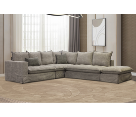 Doom Corner Sofa 320x240xB100cm + Σκαμπό 60x100cm