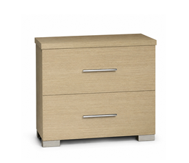 Bedside Table With 2 Drawers Beige 50x34x48 cm
