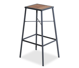 Γκρί Γαλβανισμένο Σκαμπό Μπάρ