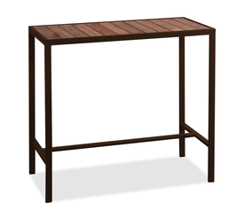 Μεταλλικό Σκουριά Μάτ Γαλβανισμένο Παραλ/μο Τραπέζι Μπάρ Με Σουηδικό Ξύλο 116 x 50 x 106(h)cm