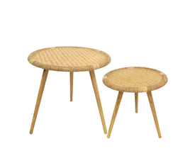 KAMIRA SIDE TABLE SET 2ΤΕΜ ΦΥΣΙΚΟ 54x54x51