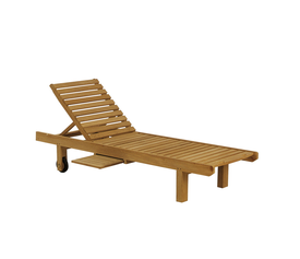 Sunny Ξαπλώστρα Teak Ξύλινη Εξωτερικού Χώρου 200x65x40/100cm