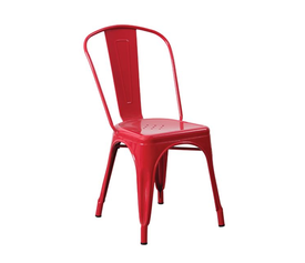 RELIX Καρέκλα-Pro, Στοιβαζόμενη, Μέταλλο Βαφή Κόκκινο