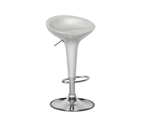 DISCO Σκαμπό BAR, Βάση Χρώμιο, ABS Silver, Ύψος Ρυθμιζόμενο, Περιστρεφόμενο