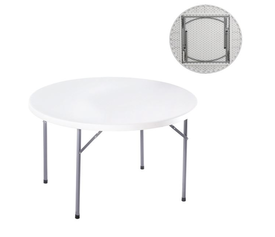 BLOW-R Τραπέζι Συνεδρίου Catering Πτυσσόμενο, Μέταλλο Βαφή Γκρι, HDPE Άσπρο