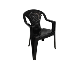 PORTOFINO Πολυθρόνα Τραπεζαρίας Κήπου - Βεράντας, PP Ανθρακί, Στοιβαζόμενη