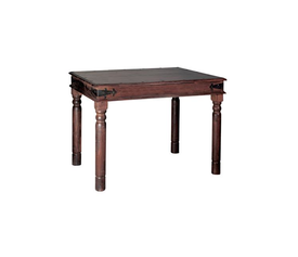 OSTIA Τραπέζι Τραπεζαρίας Κουζίνας, Ξύλο Sheesham Καρυδί