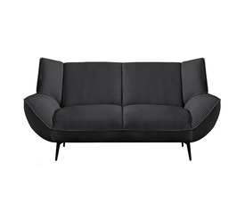 EMERALD Καναπές 2-θέσιος Σαλονιού - Καθιστικού, Ύφασμα Κοτλέ Ανθρακί