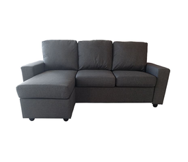 PORTLAND Καναπές Σαλονιού - Καθιστικού, Γωνία Αναστρέψιμος Ύφασμα Γκρι