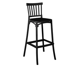 WINDSOR Σκαμπό BAR, PP Μαύρο UV Protection