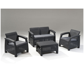 KETER ΣΕΤ  2ΘΕΣΙΟ CORFU DARK GREY 