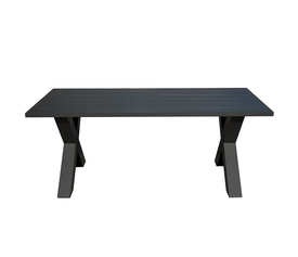ALLEY Τραπέζι Dining Κήπου-Βεράντας ALU Ανθρακί